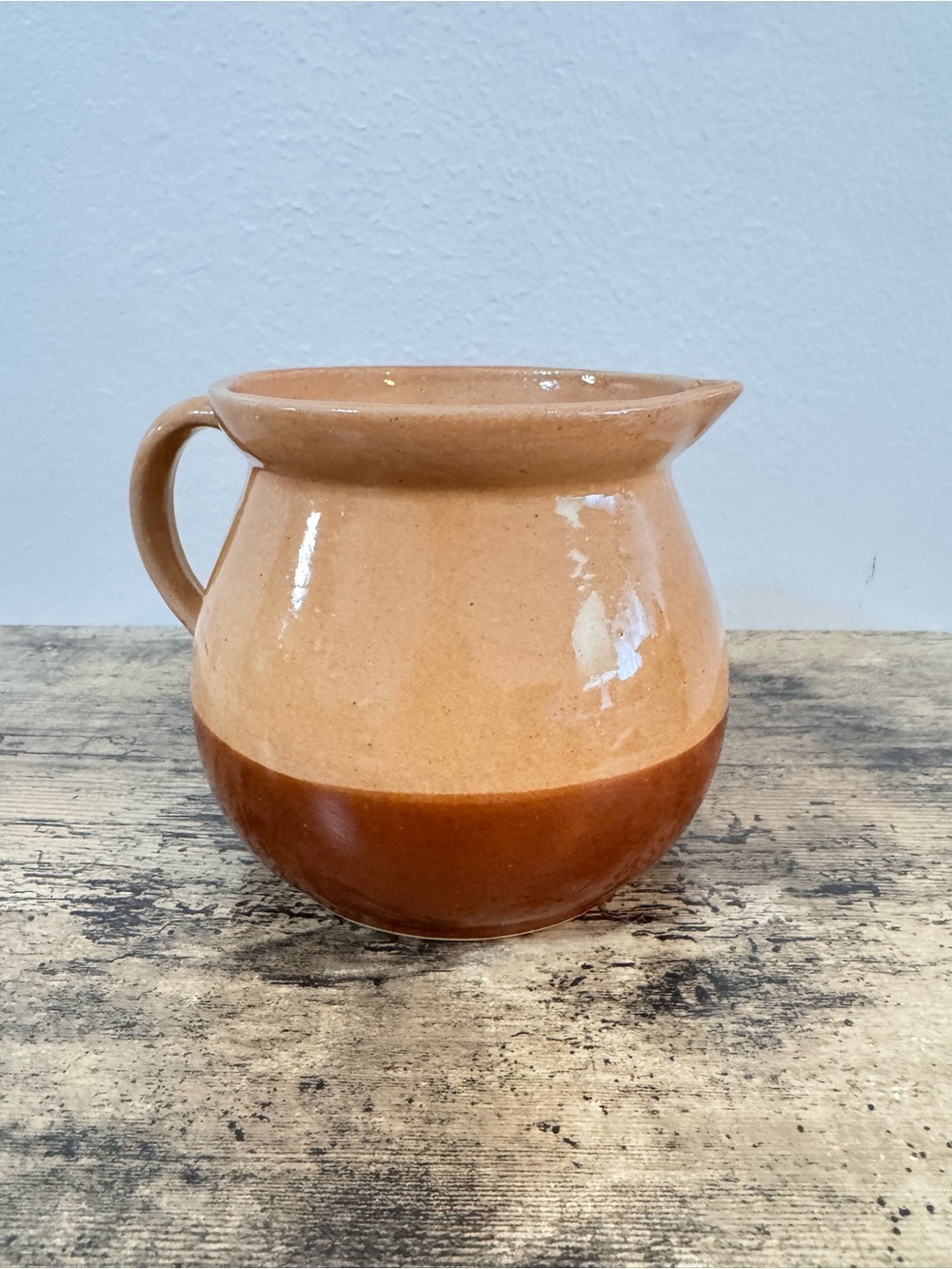 Cabimar Stoneware | Two-Tone Tan & Brown Glazed Ceramic Jug - Picture 4 of 9